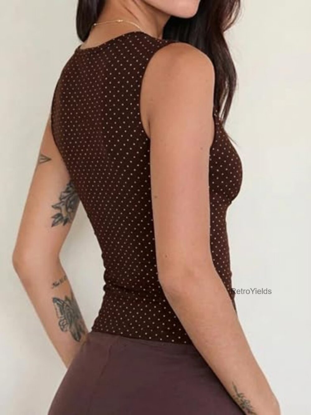 Sleeveless V-Neck Crop Tank Top Stretchy Going Out Summer